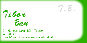 tibor ban business card